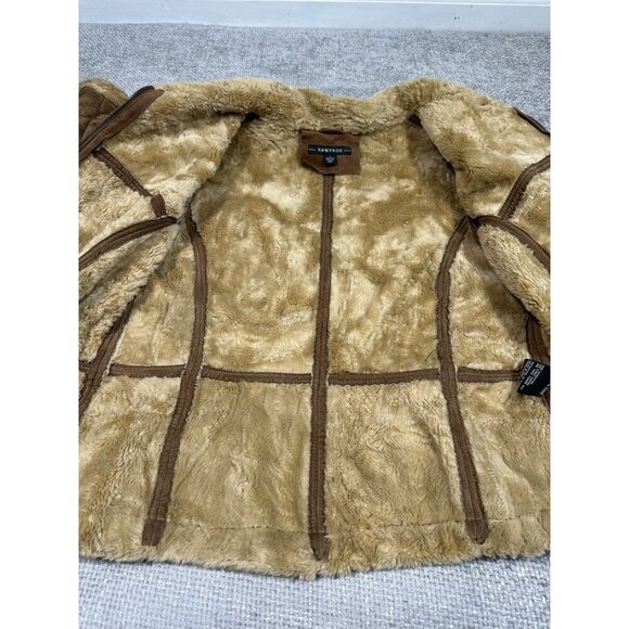 Y2K Vintage Rampage Jacket Womens Extra Large Brown Suede Shearling 90s Grunge - Picture 4 of 16